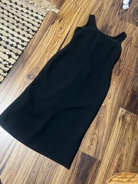 Coldwater Creek Black Sleeveless Midi Sheath Dress